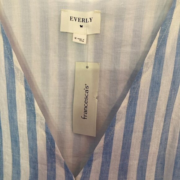 Everly Linen Blend Wrap Dress, NWT, Size M - Picture 3 of 12